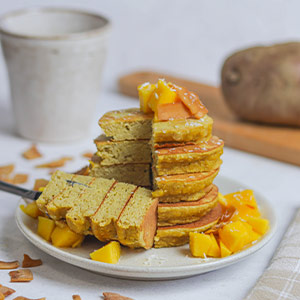 Panquecas de Batata Doce e Côco