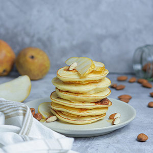 Panquecas de Iogurte e Pera