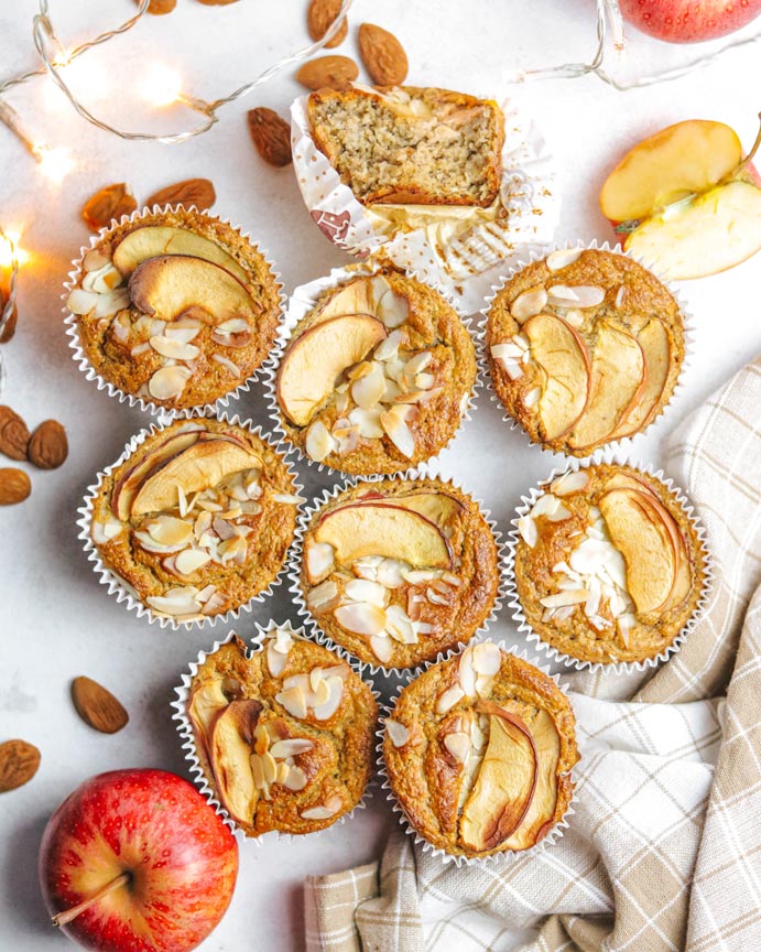 Muffins de Maçã e Amêndoa