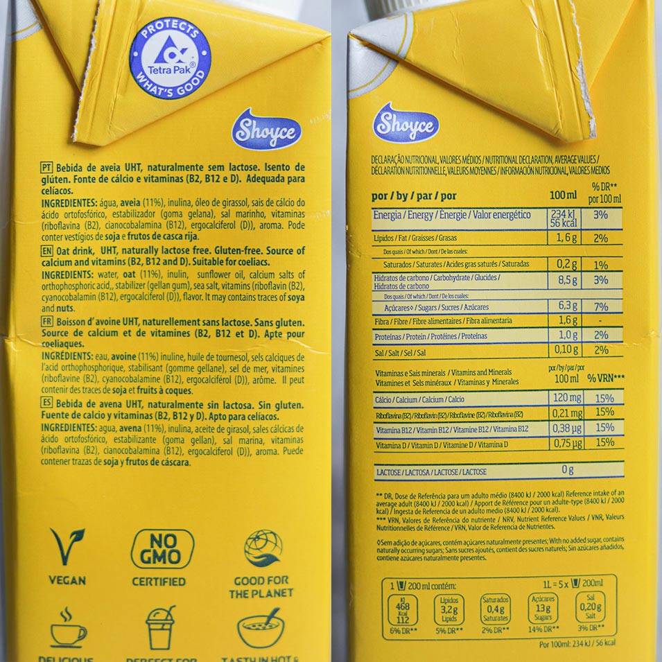 Bebida de Aveia Shoyce
