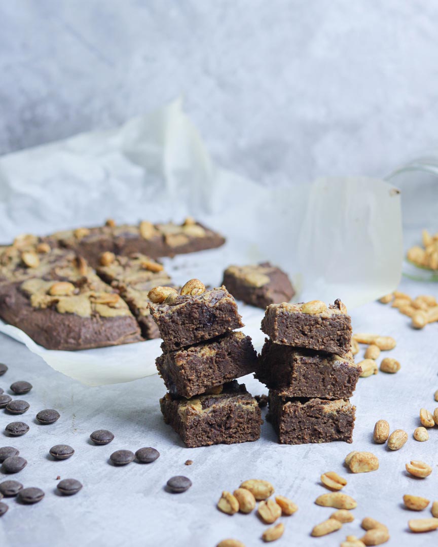 Brownie com Swirl de Manteiga de Amendoim