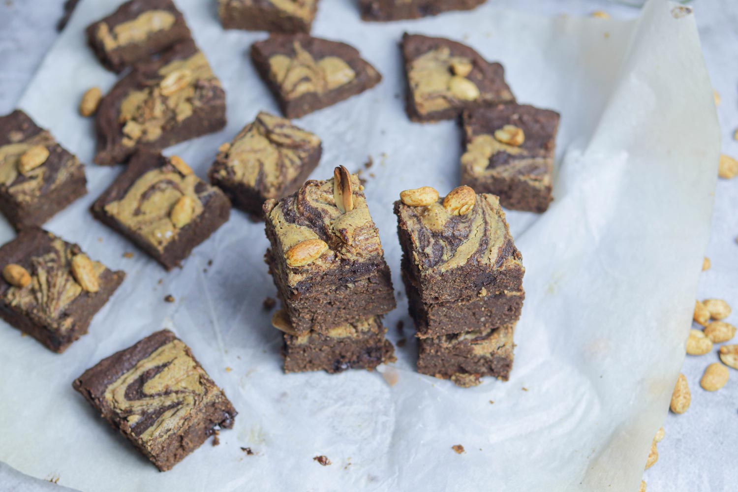 Brownie com Swirl de Manteiga de Amendoim