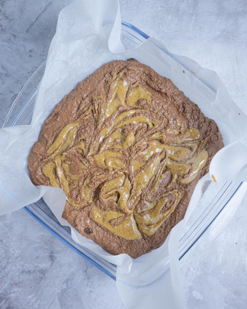 Brownie com Swirl de Manteiga de Amendoim