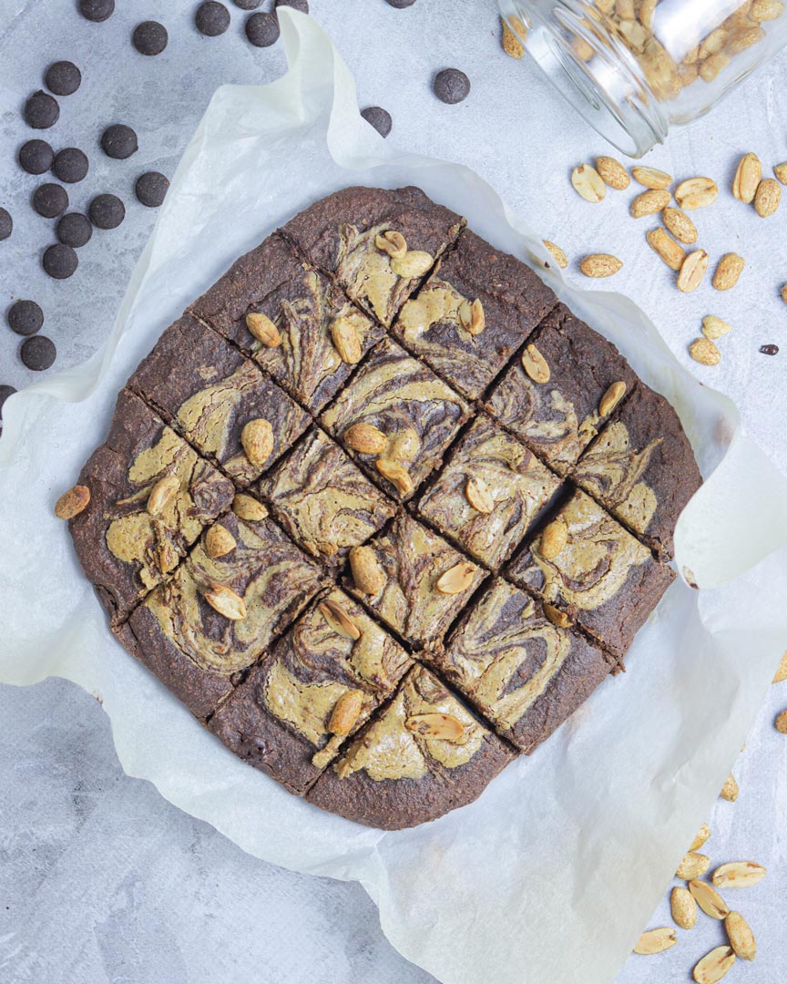 Brownie com Swirl de Manteiga de Amendoim