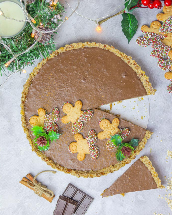 Tarte de Chocolate e Canela de Natal