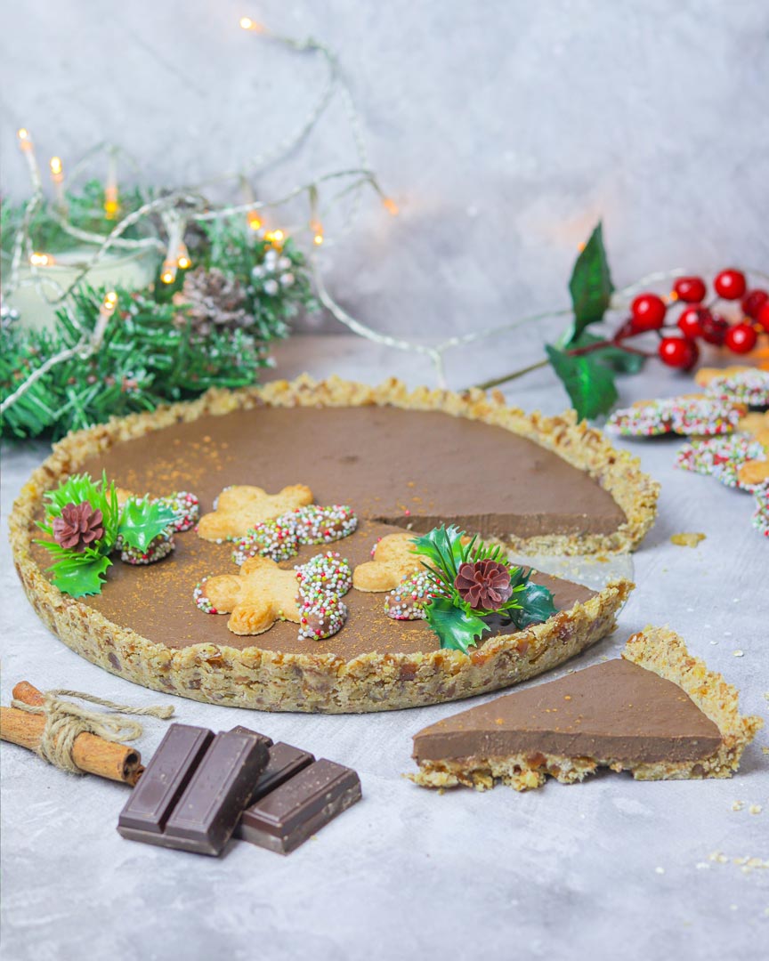 Tarte de Chocolate e Canela de Natal