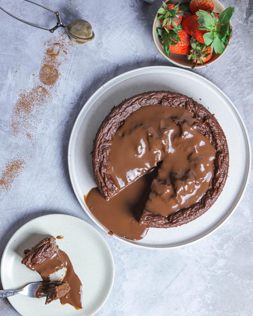 Bolo de Chocolate com Calda S/ Açúcares Adicionados
