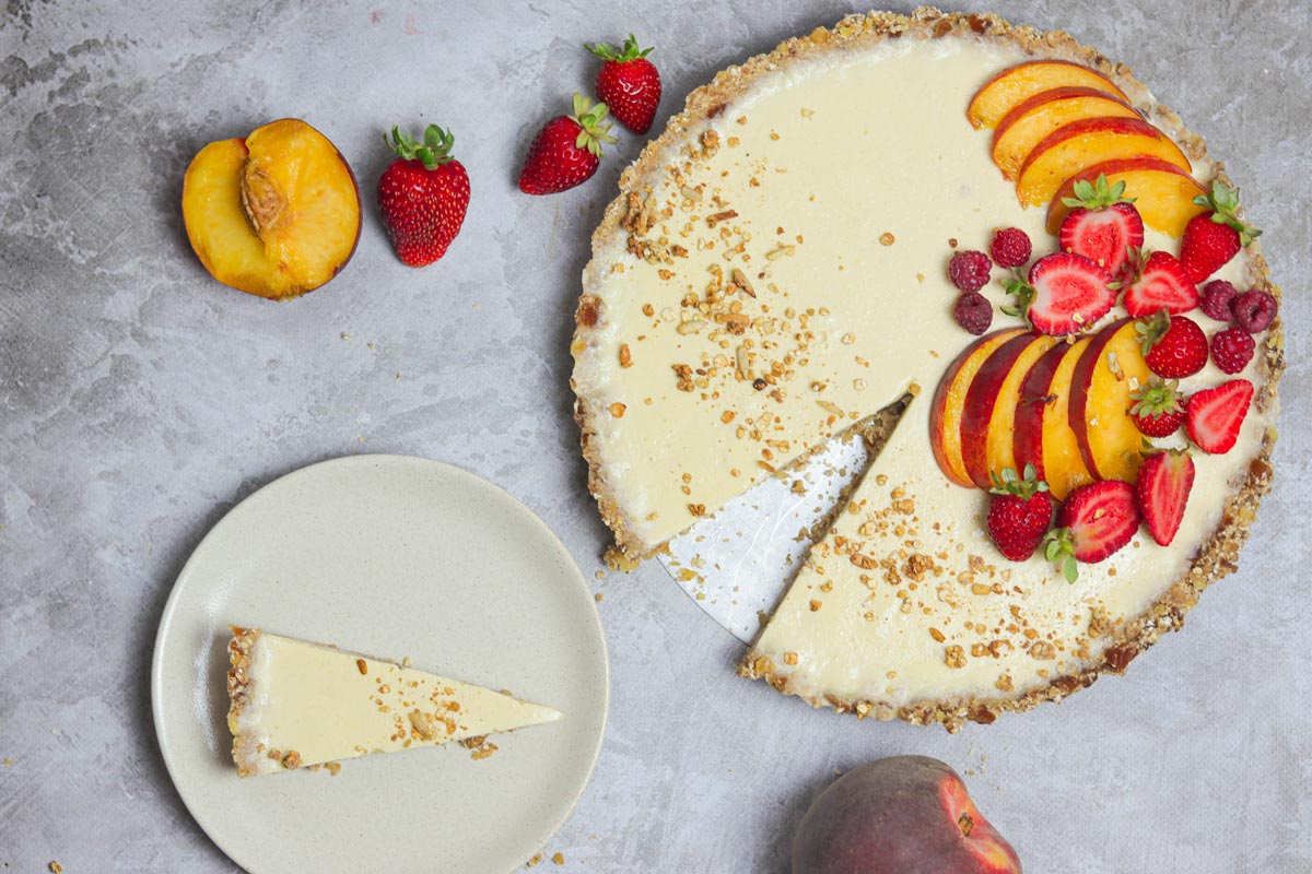 Tarte de Pêssego Vegan Tarte de Pêssego Vegan