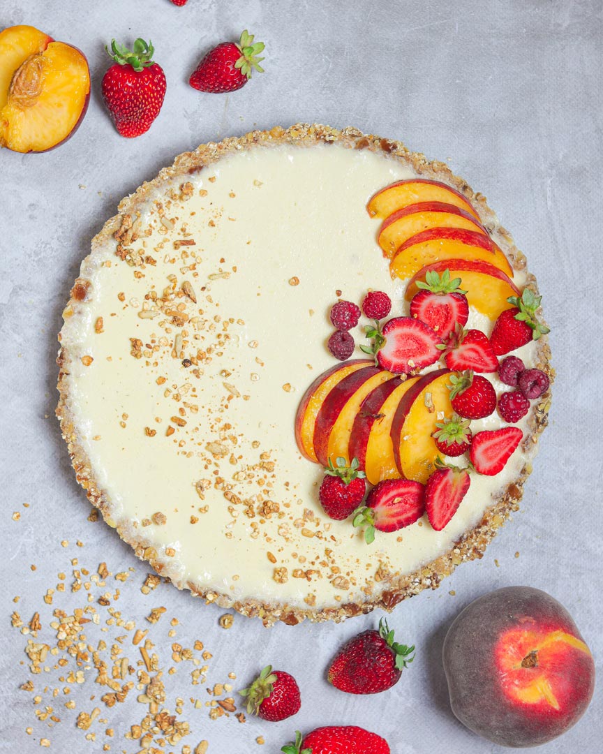 Tarte de Pêssego Vegan Tarte de Pêssego Vegan