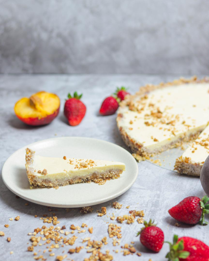Tarte de Pêssego Vegan Tarte de Pêssego Vegan