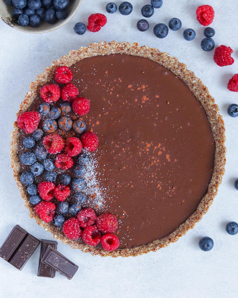 Tarte de Chocolate Vegan S/ Açúcares Adicionados Tarte de Chocolate Vegan S/ Açúcares Adicionados