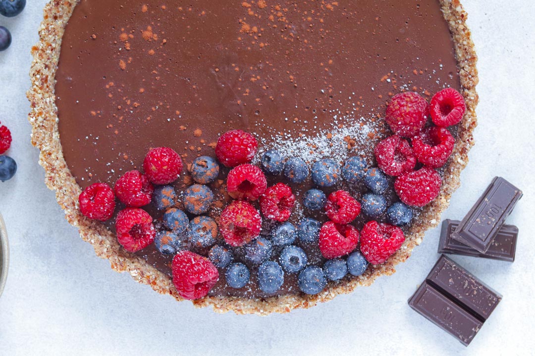 Tarte de Chocolate Vegan S/ Açúcares Adicionados Tarte de Chocolate Vegan S/ Açúcares Adicionados