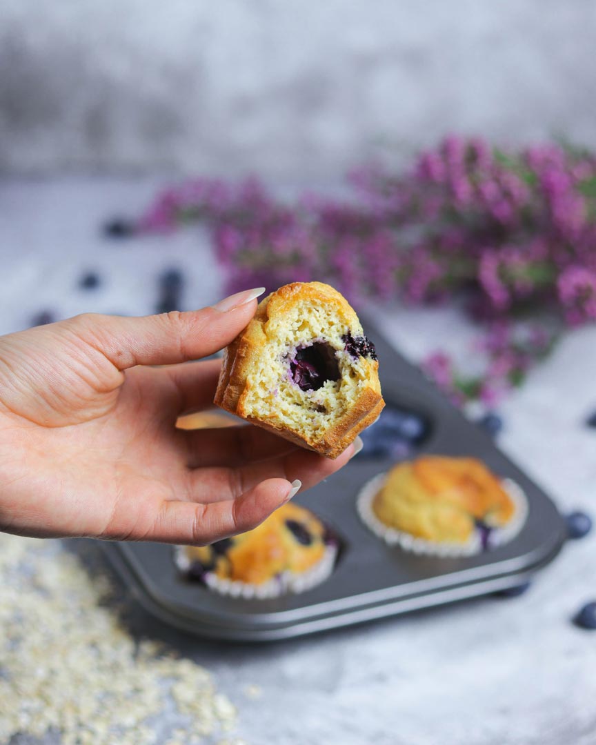 Muffins de Iogurte e Mirtilos Muffins de Iogurte e Mirtilos